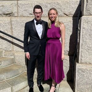 ALC Renzo Pleated Dress Wedding Guest Small